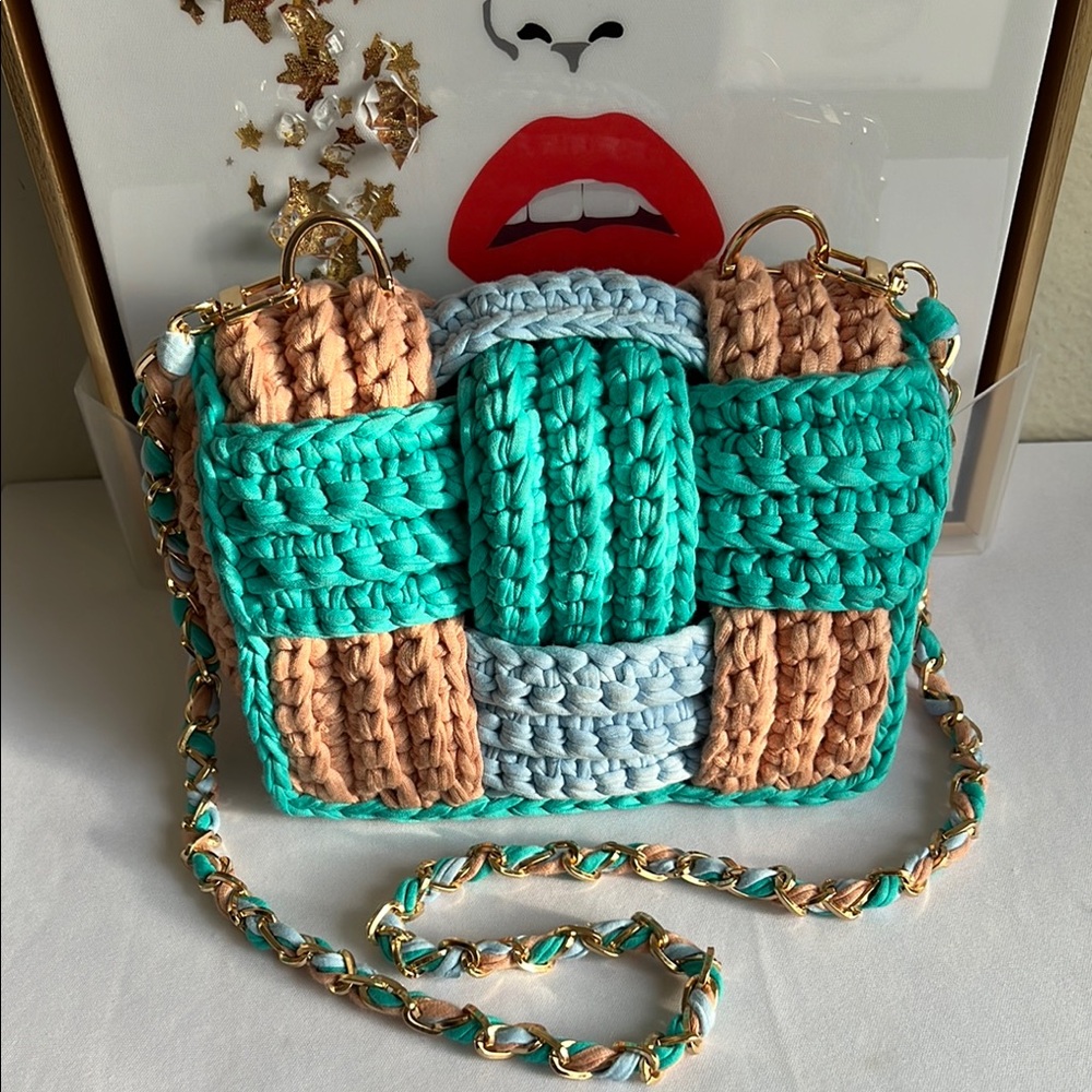Handcrafted Multi Color Bag Mini Purse - Picture 12 of 17